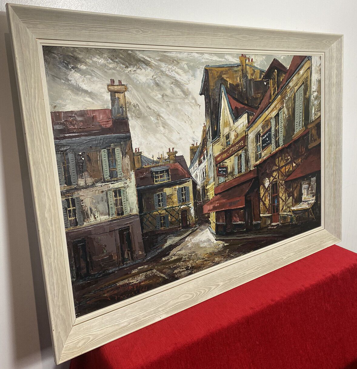photo furniture Parisian Street Scene ‘Maison Catherine’ Oil Work Of Art By Jose Daroca