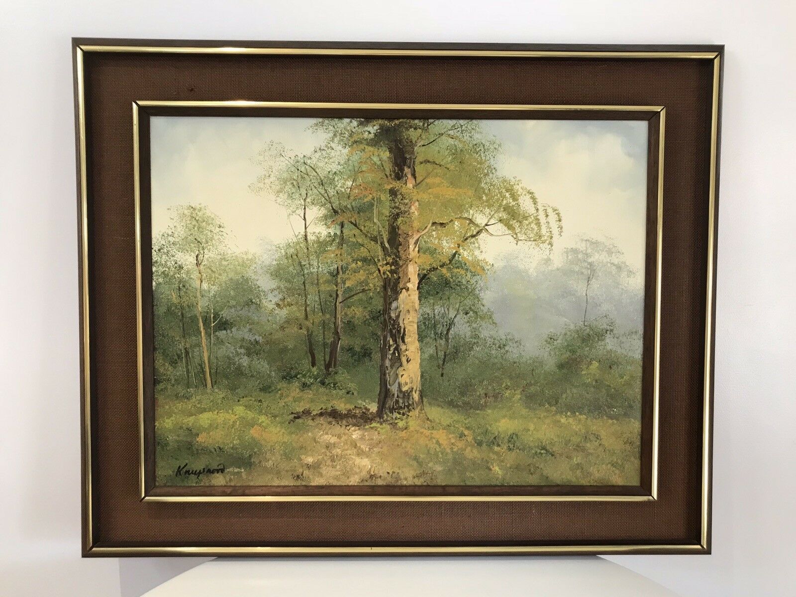 Dutch Woodland Scene Landscape Signed By The Artist Knupsnord