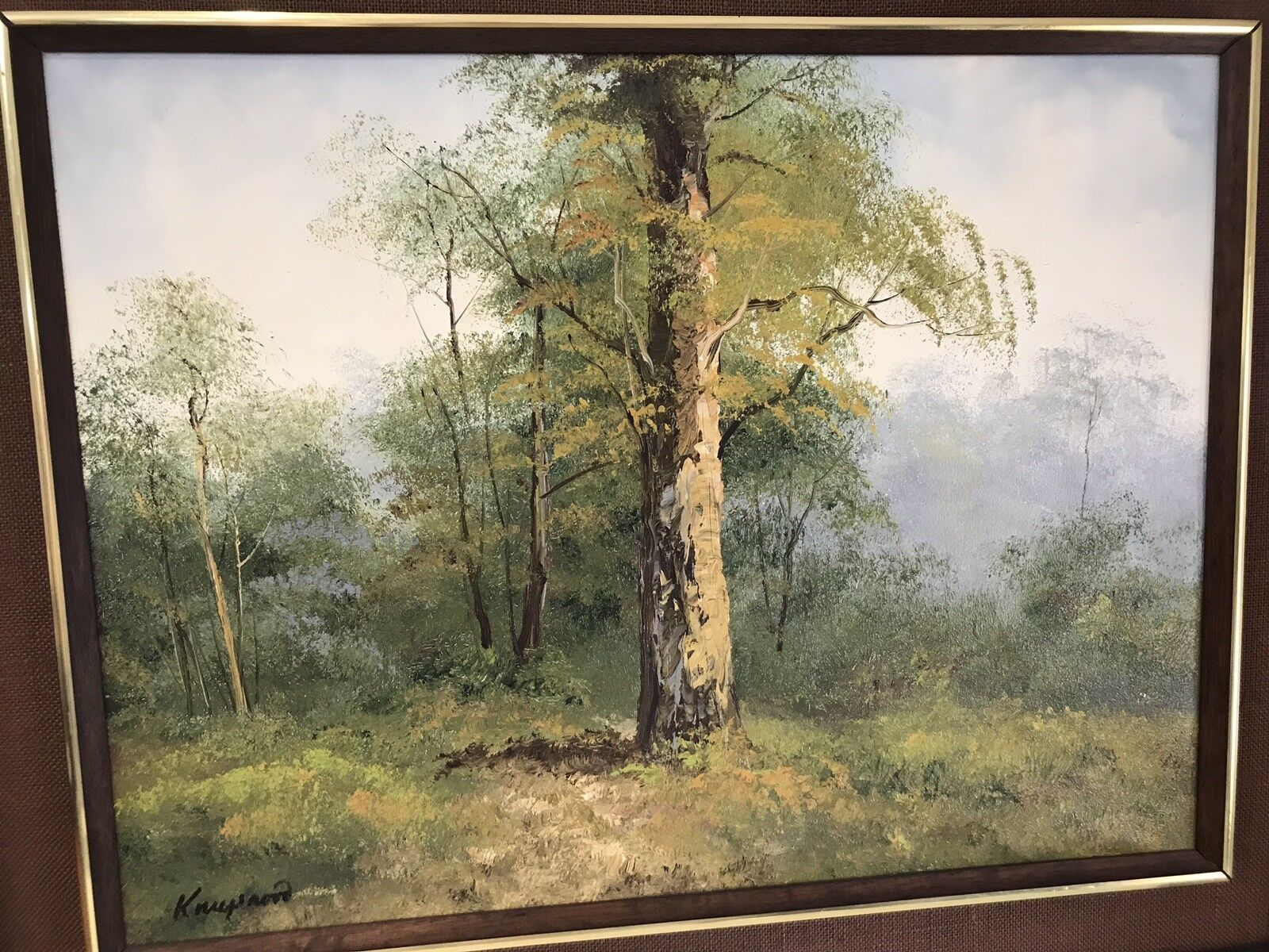 photo for sale Dutch Woodland Scene Landscape Signed By The Artist Knupsnord