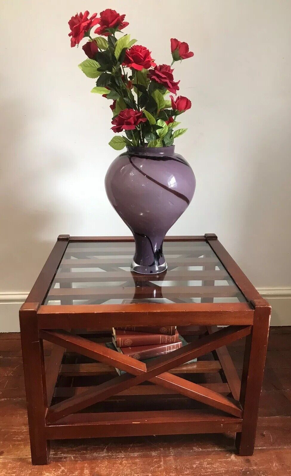 Sea Captains Mahogany X Frame Coffee Table Stunning Maritime Piece photo vintage