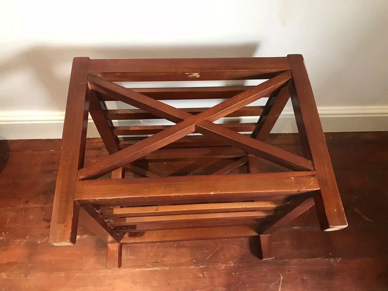 Furniture Sea Captains Mahogany X Frame Coffee Table Stunning Maritime Piece photo