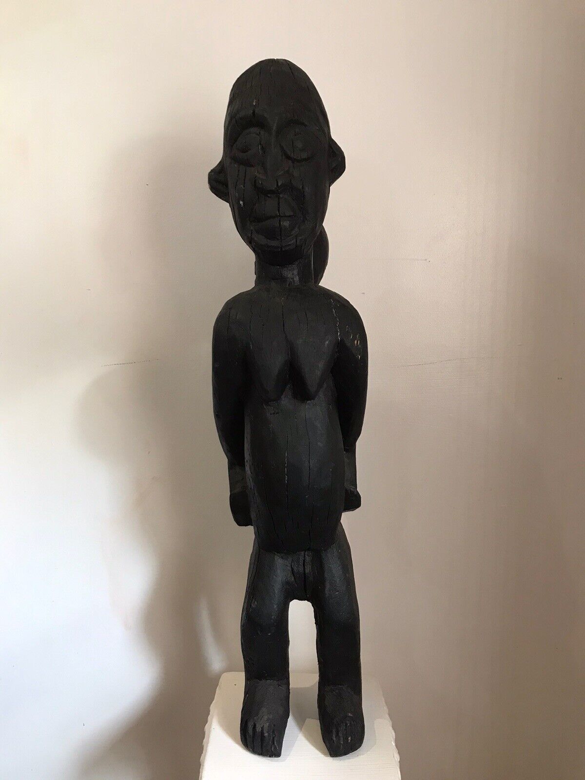 Museum Grade African Primitive Congo Style Wood Carving Mother And Child photo furniture