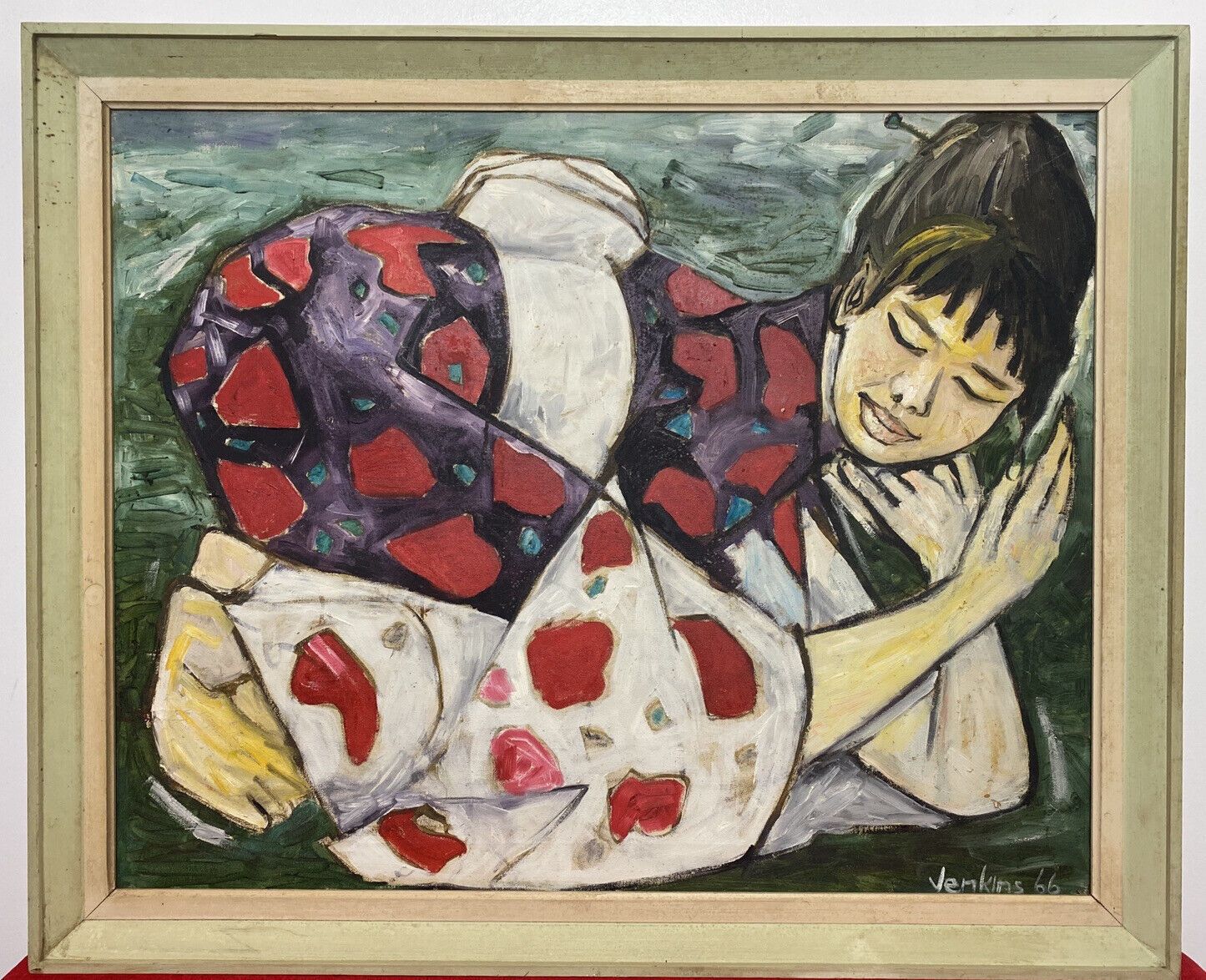 Sleeping Geisha’ Contemporary Oil Artwork By Michael Jenkins Of Cumbria photo furniture