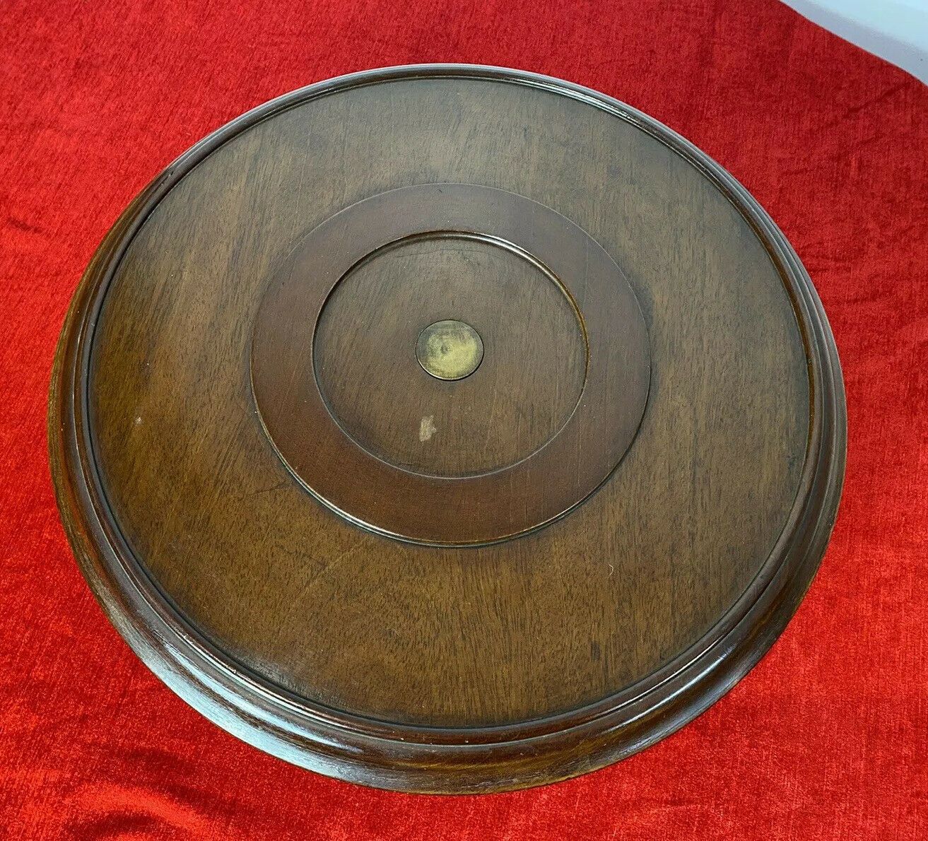 Antique Georgian Circa 1890 Lazy Susan Turntable In Rich Mahogany photo buy