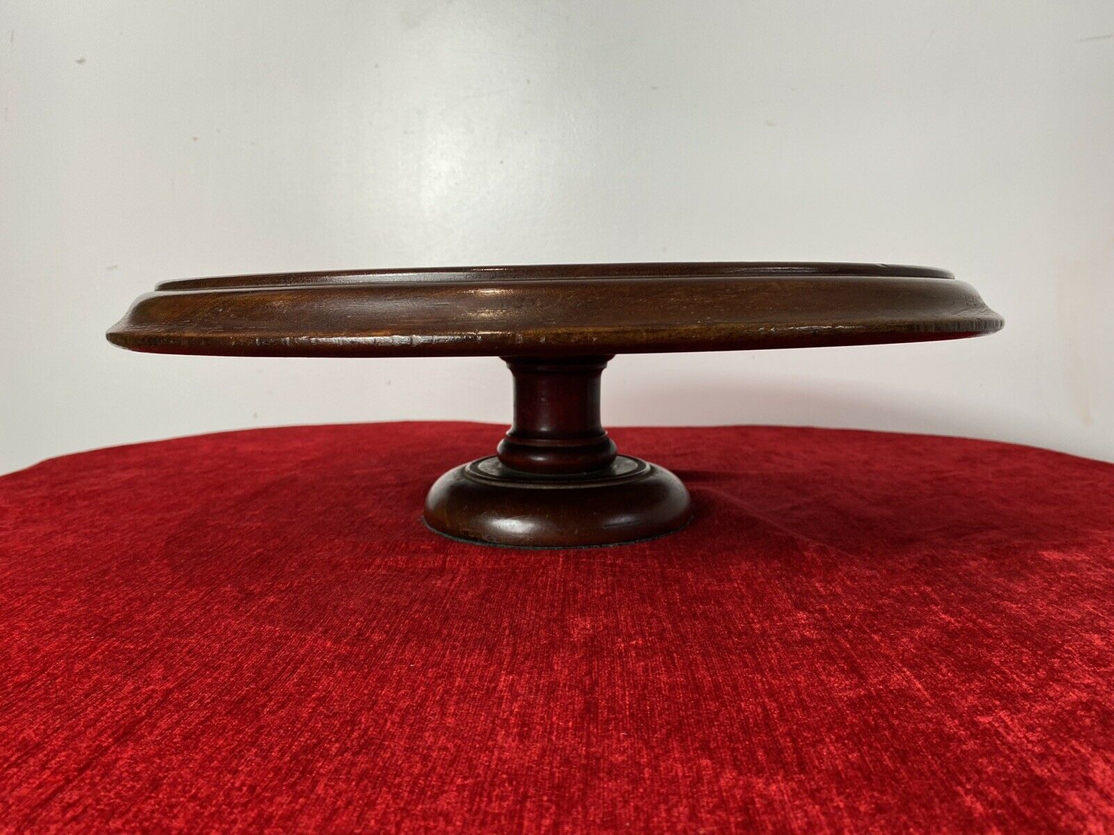595.0 Antique Georgian Circa 1890 Lazy Susan Turntable In Rich Mahogany photo