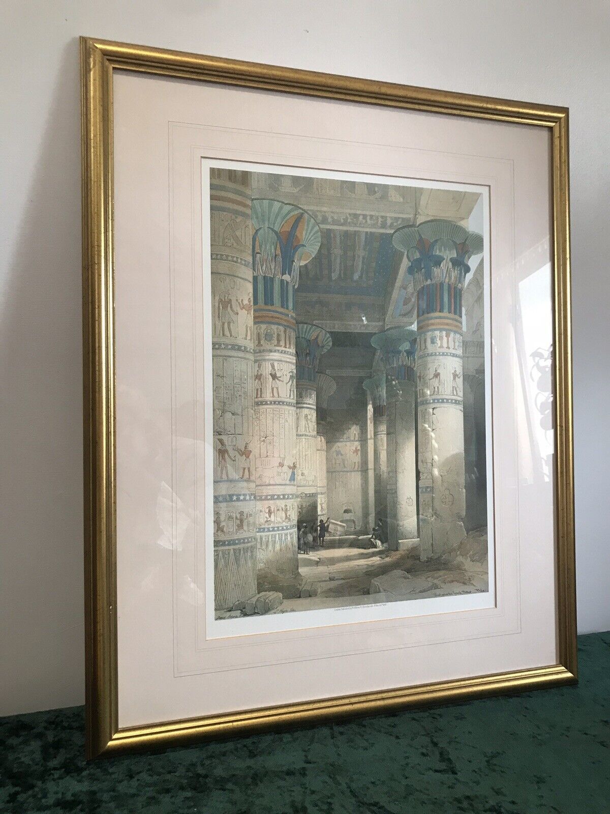 Fine Lithograph ‘View Under The Grand Portico Philae Egypt’ David Roberts R.A photo vintage