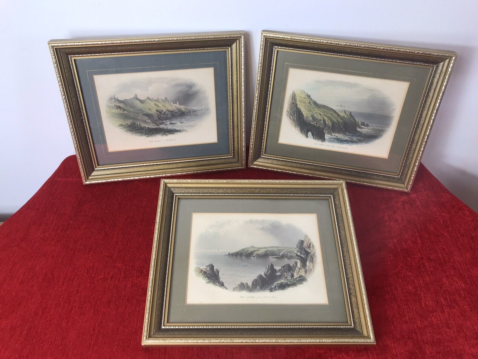 Trio Of Framed Lithographs By Cornish Artist Richard John Penreath 1806 1869 photo furniture