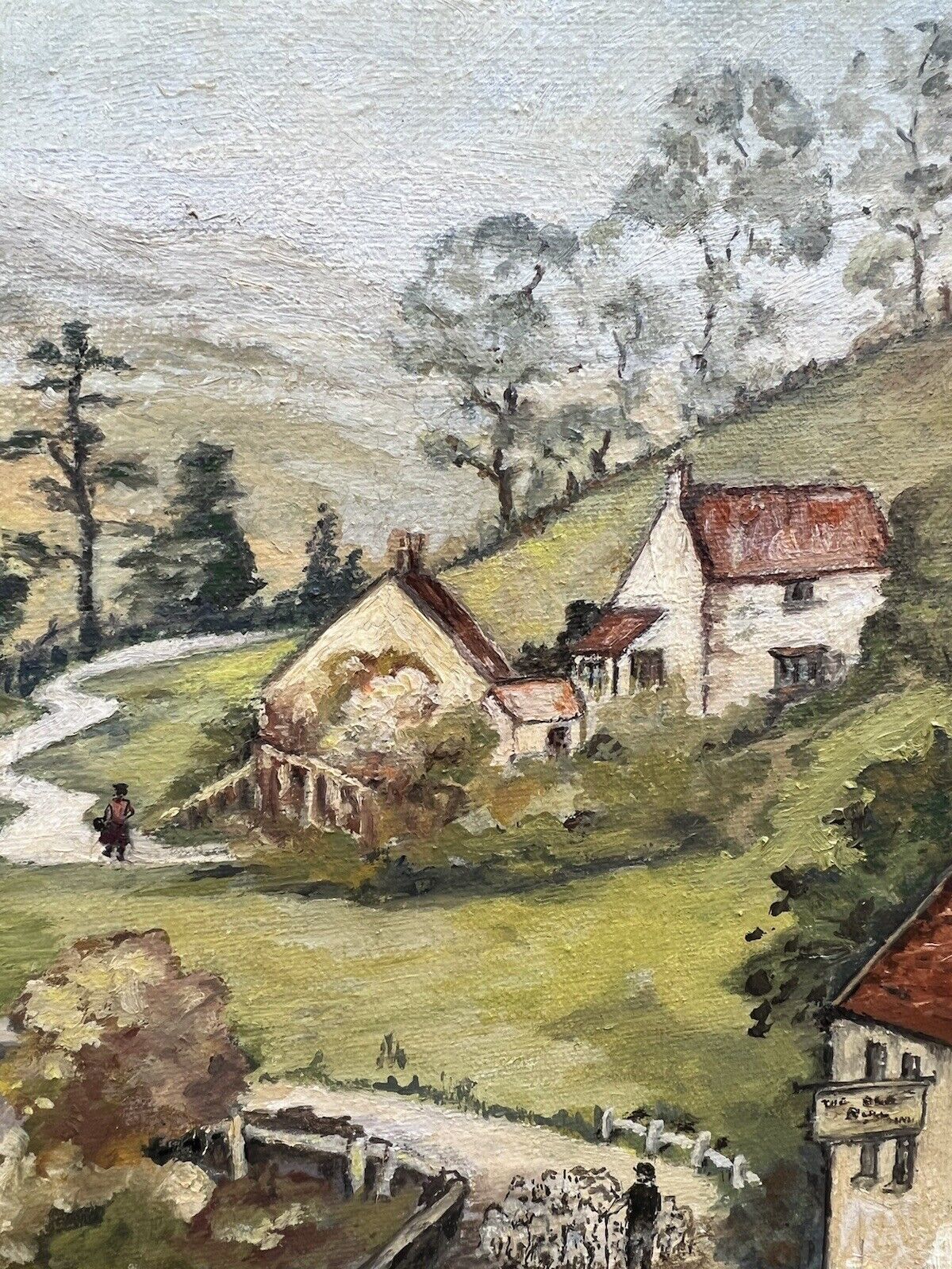 20th Century Gloucestershire Landscape Oil Painting By Artist Irene Baker photo vintage