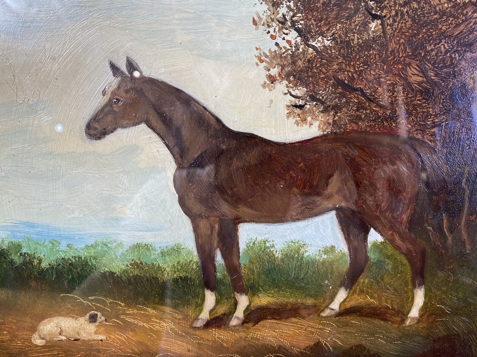 photo furniture Fine Art Equine Minature Oil On Board By Renowned Artist Henry Percy