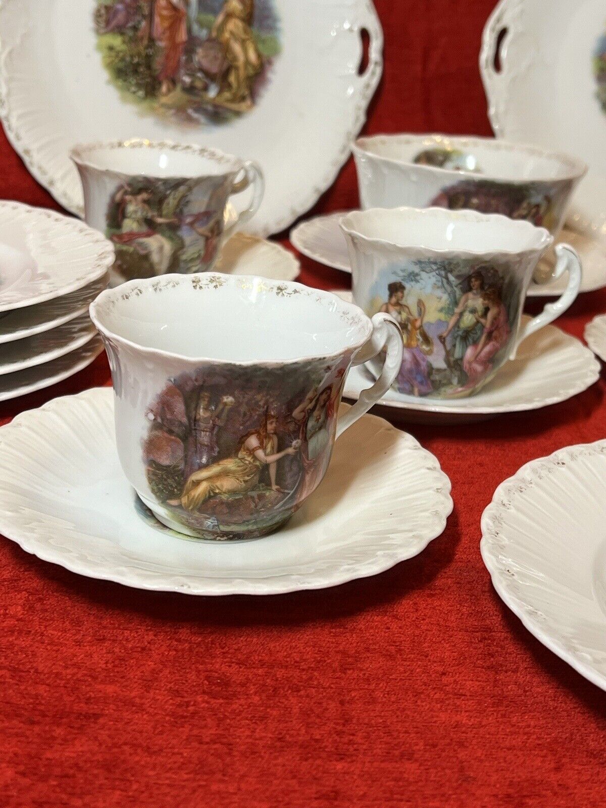 Neoclassical Romanic Scenes Afternoon Tea Service Attributed To Angelica Kauffman photo Home Decor