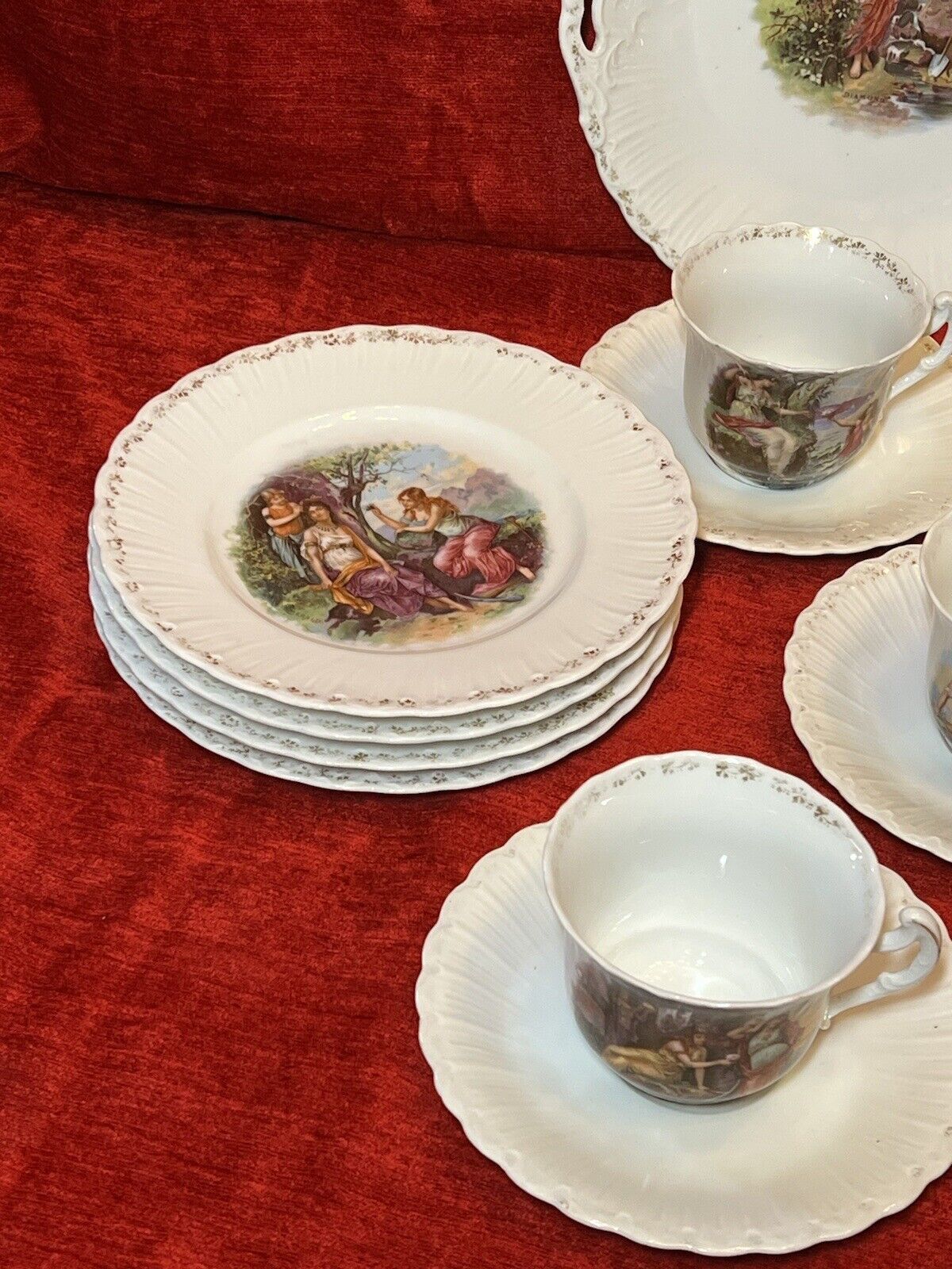 photo furniture Neoclassical Romanic Scenes Afternoon Tea Service Attributed To Angelica Kauffman