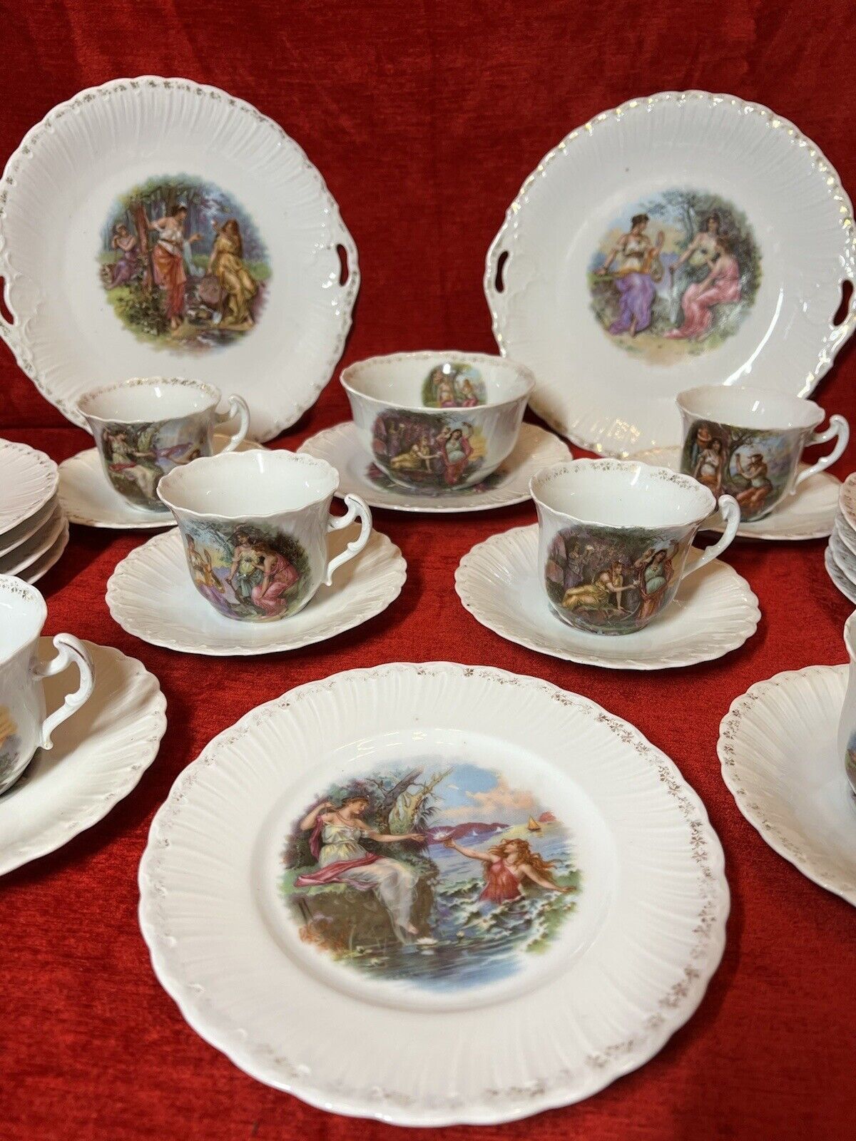 photo for sale Neoclassical Romanic Scenes Afternoon Tea Service Attributed To Angelica Kauffman