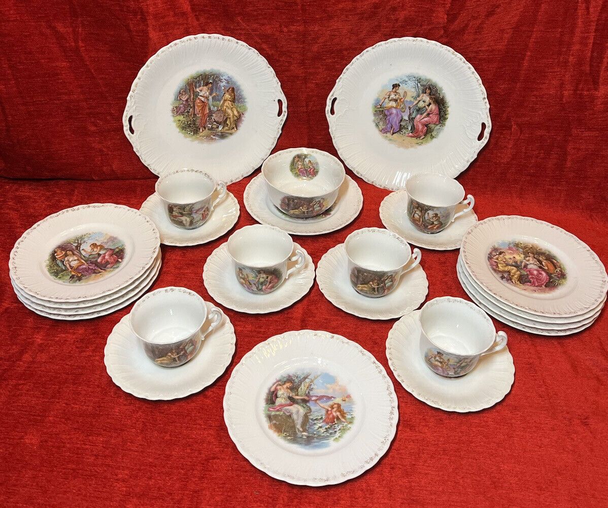 Home Decor Neoclassical Romanic Scenes Afternoon Tea Service Attributed To Angelica Kauffman photo