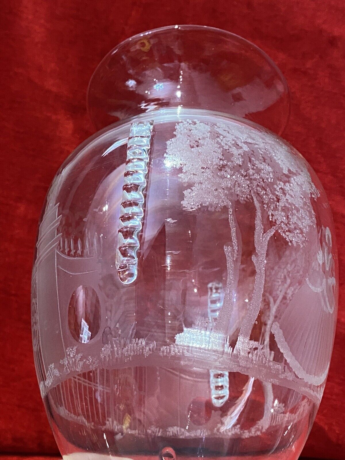photo furniture French Antique 19th Century Palace Of Versailles Etched Glass Decorative Vase
