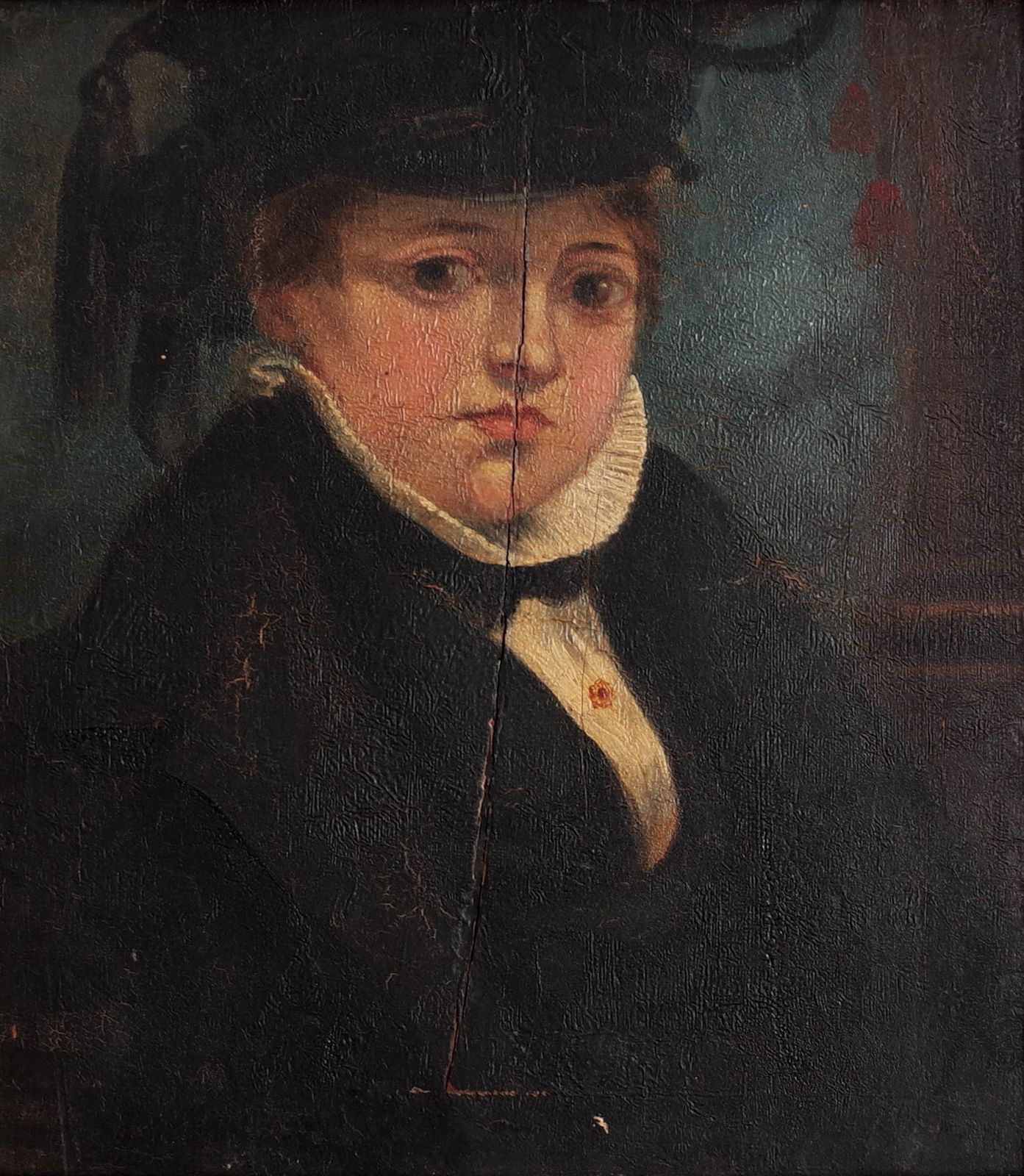 Early 19th Century Portrait Painting, Oil On Board C.1820s photo for sale