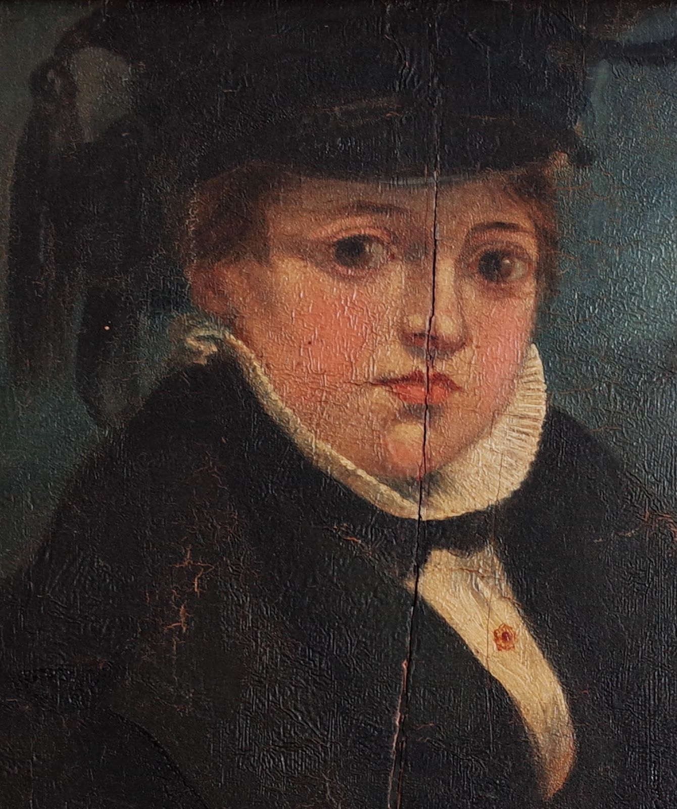 Early 19th Century Portrait Painting, Oil On Board C.1820s photo Art