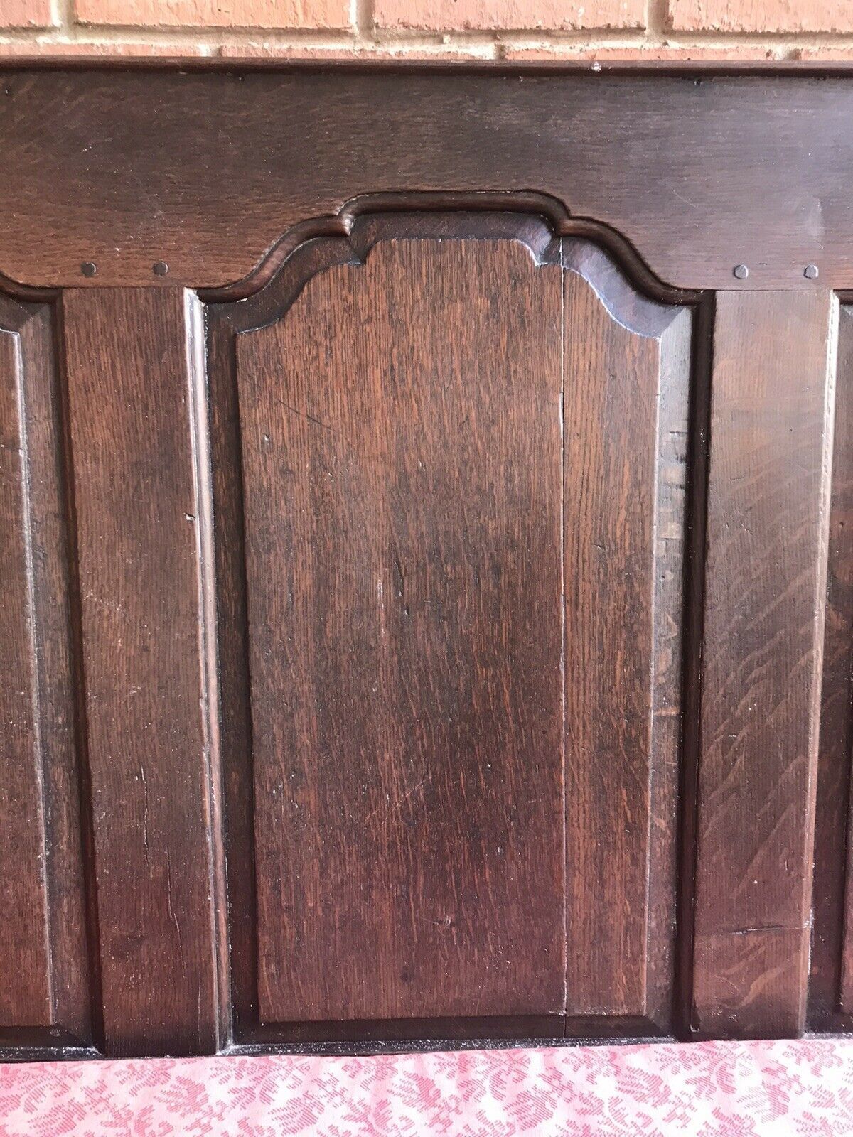 Period Antique 1760 George III Four Panel Great Hall Oak Settle photo buy