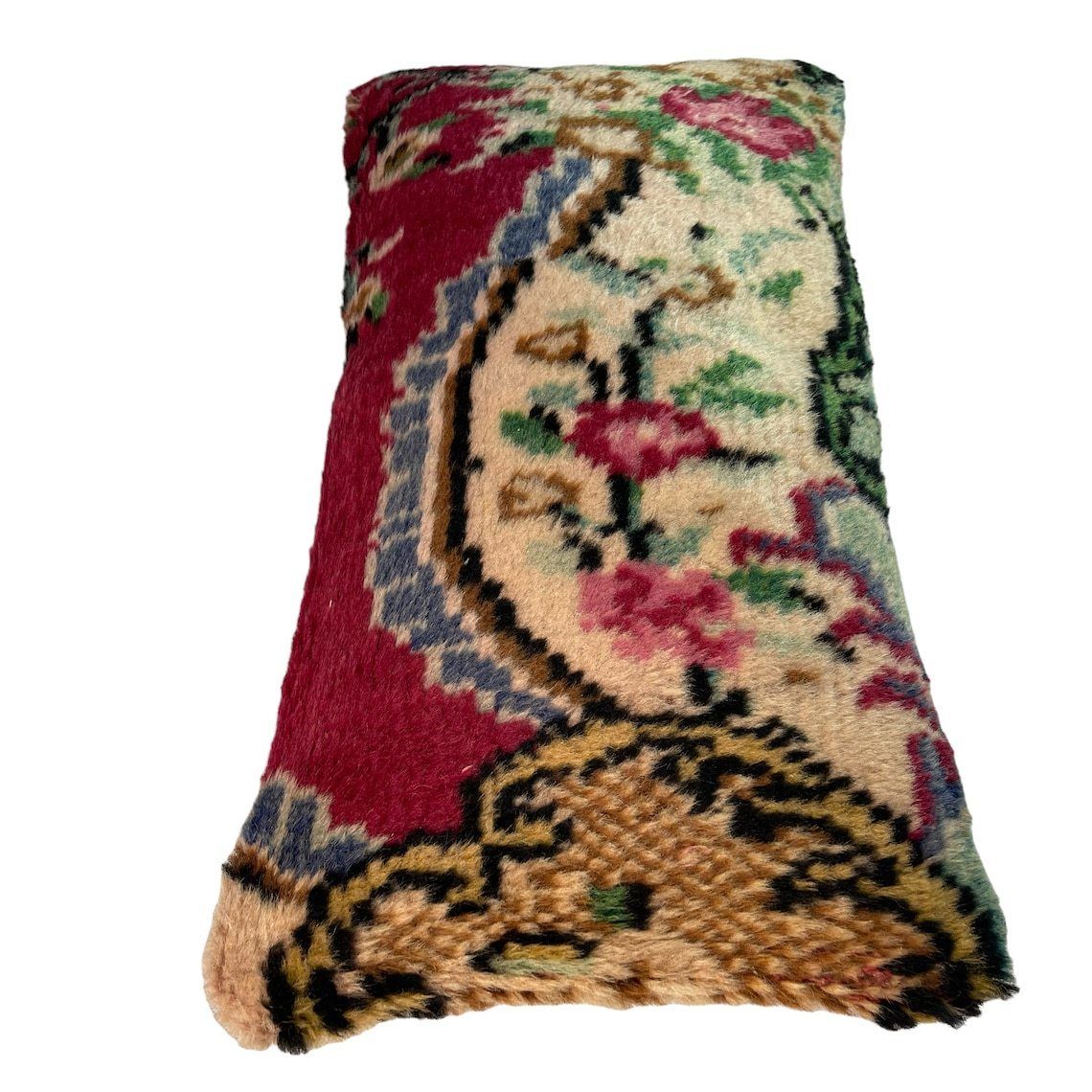 Vintage Hand Made Rug Cushion Cover, 30 X 60 Cm Decorative Rug Pillow Cover, Large Vintage Turkish Rug Cushion Cover photo buy