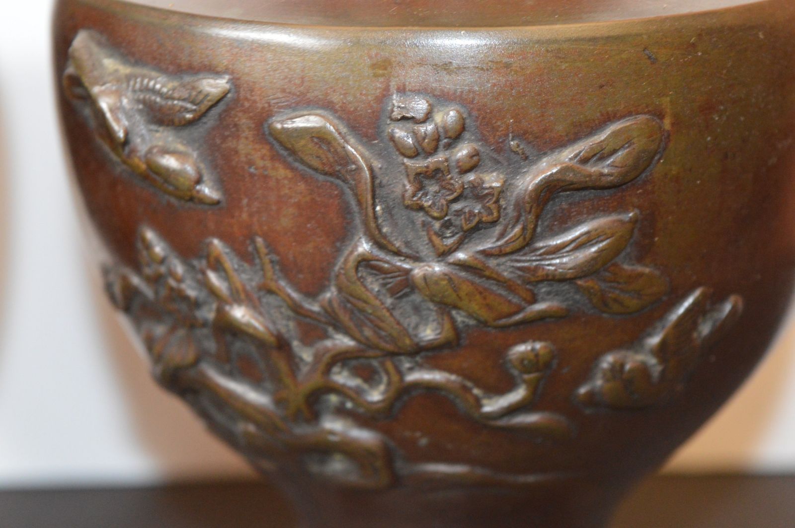 Pair Large (3.6kg) Chinese Bronze Altar Vases, C1880 photo buy
