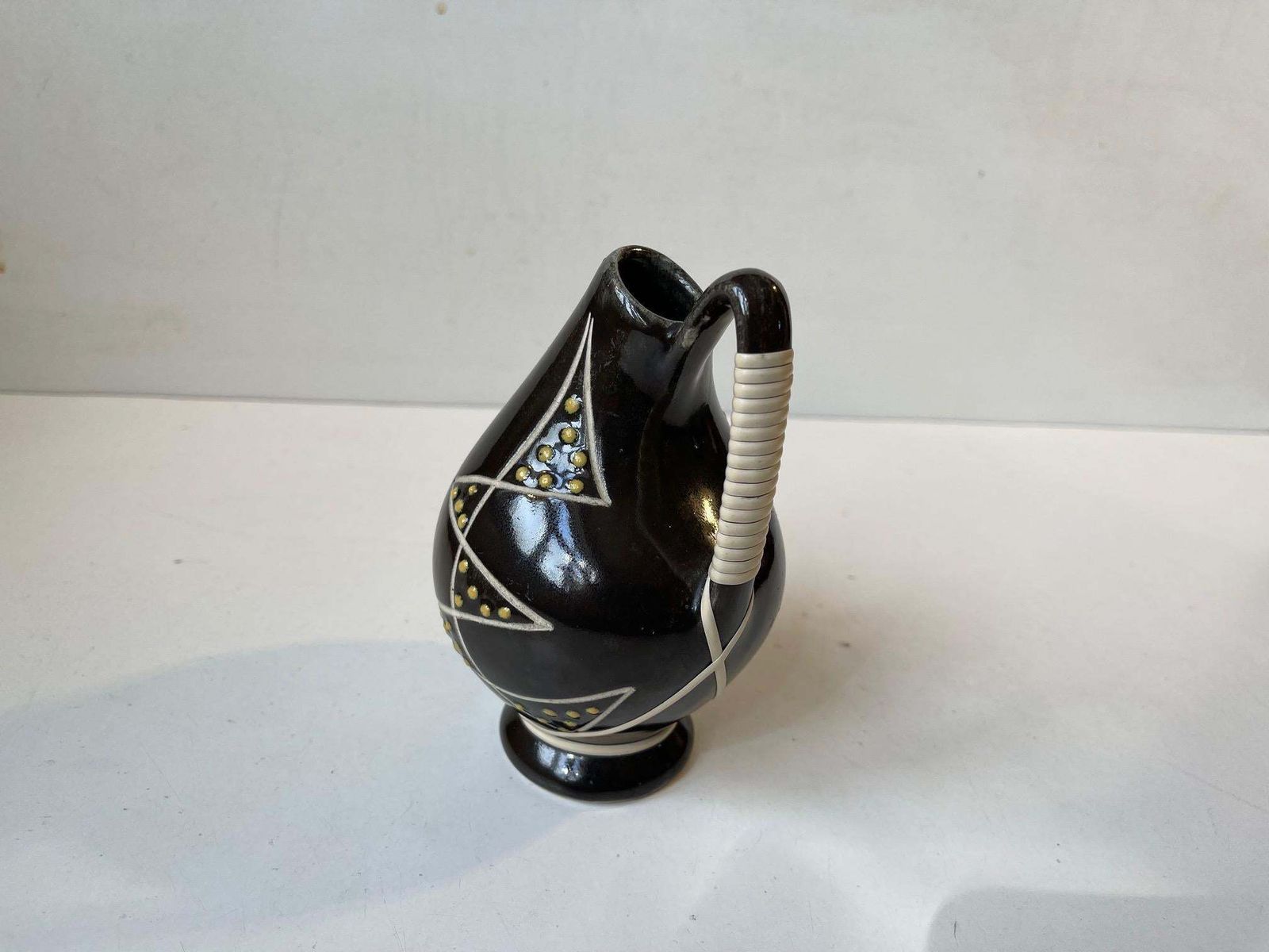 Søholm Danish Modernist Ceramic Vase In Black Glaze, 1950s photo furniture