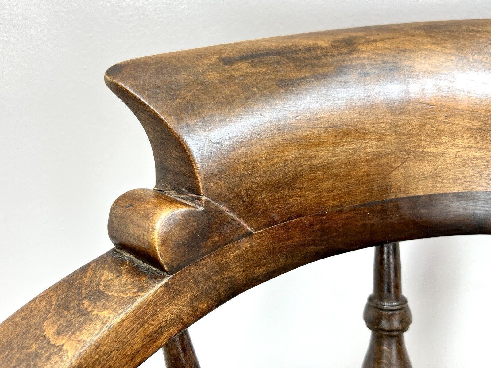 19th Century, Dark Elm Smokers Chair photo Furniture