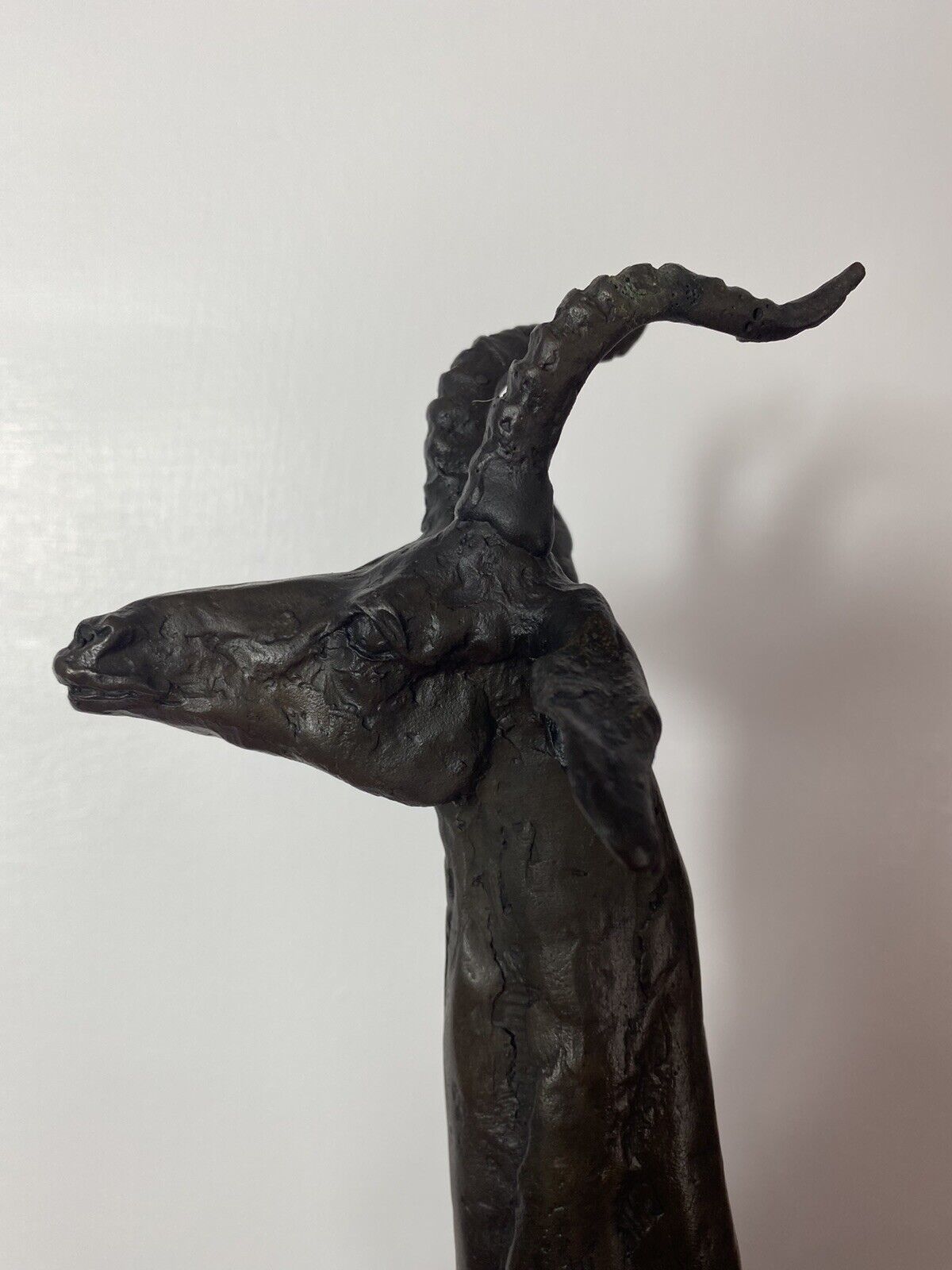 Fine Bronze Centrepiece Sculpture Of Gazelle & Impala On Marble Plinth Signed photo vintage