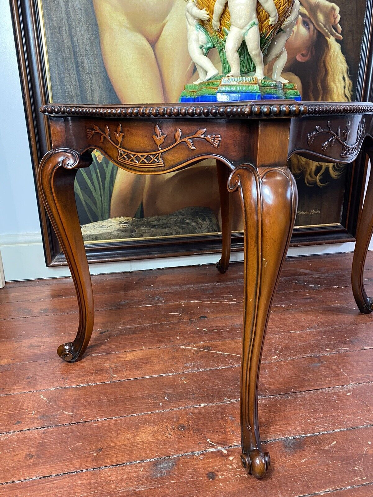 Stunning Elmwood Augustus Pugin Style Gothic Carved Centre Table photo buy