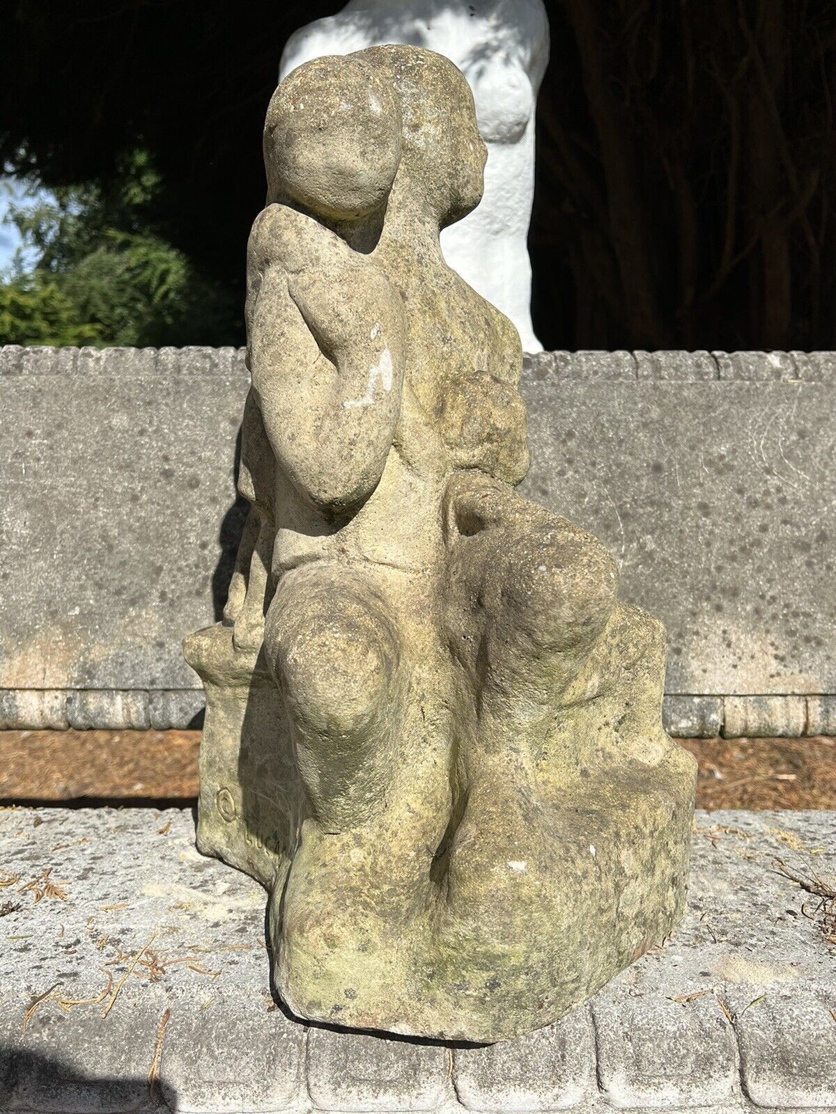 Modernistic Henri Moore Style 'Family Heirloom Portrait ' Garden Statue photo 395.0
