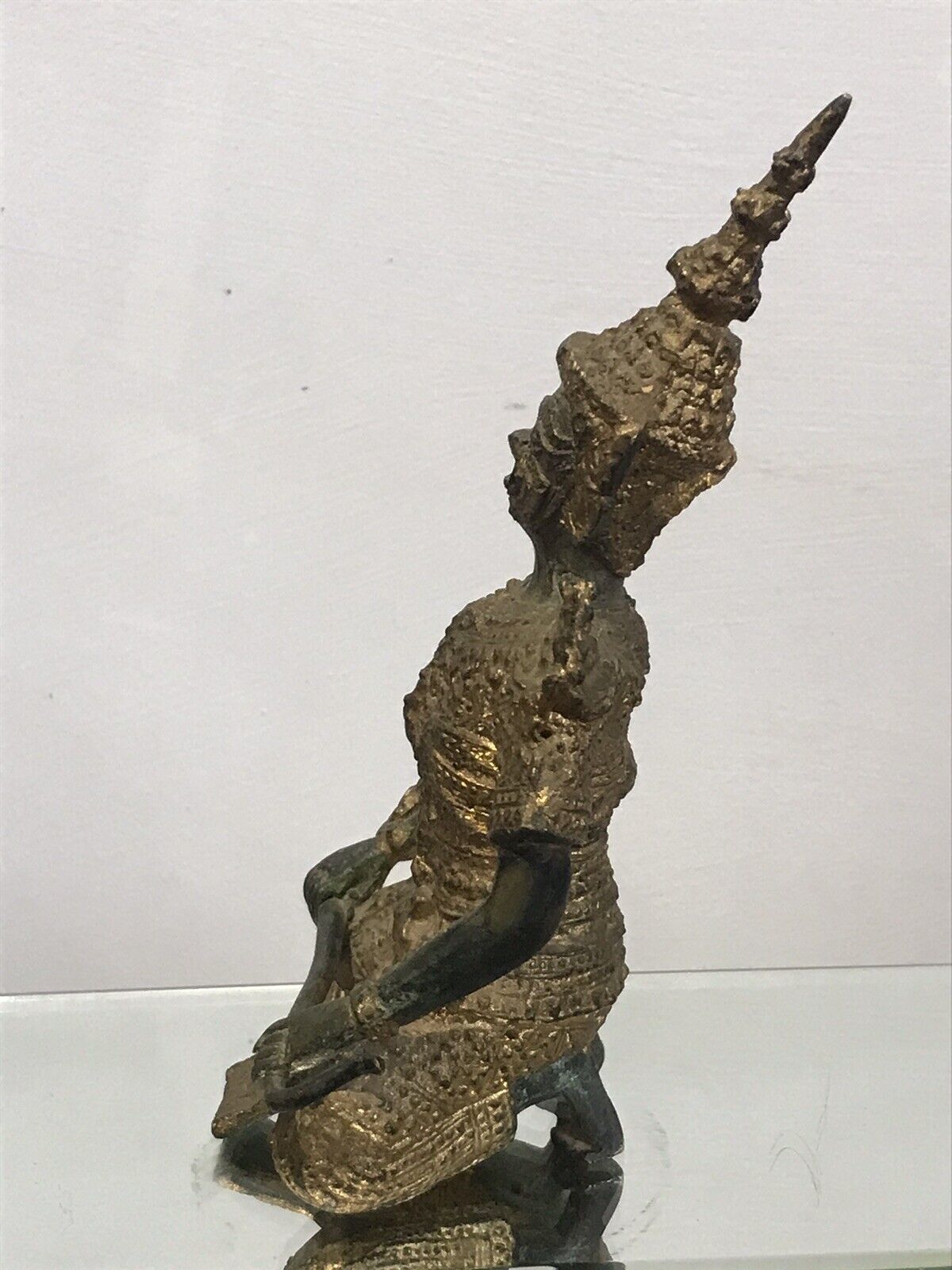 Exceptional 19th Century Gilt Bronze Meditation Pose Buddha In Fine Detail photo vintage