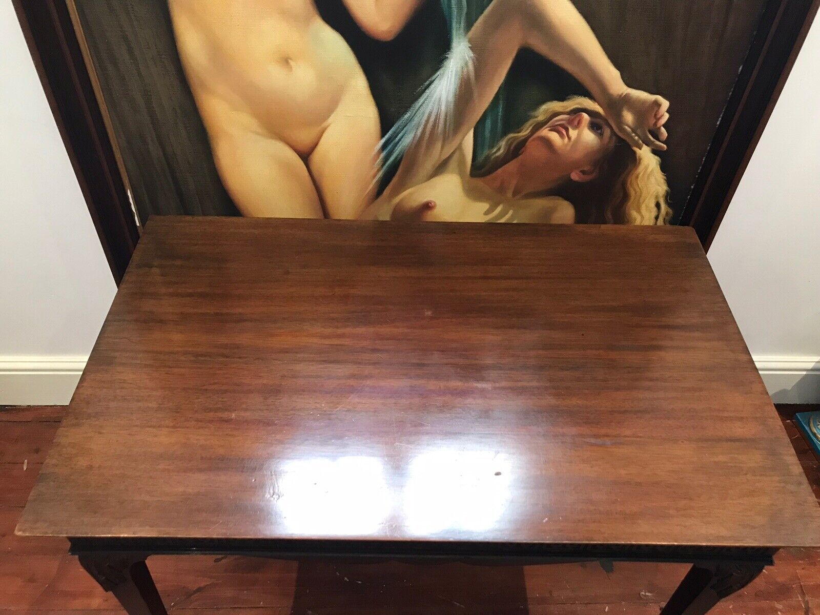 Rare Plum Mahogany Period Antique Chippendale Revival Circa 1890 Silver Table photo Furniture