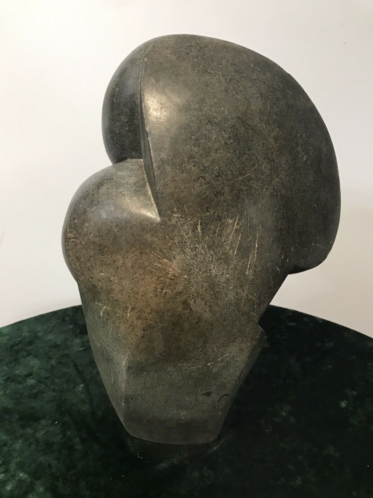 Art Fine Art 20th Century Carved 3 Heads Sculpture In The Style Of John Milne photo