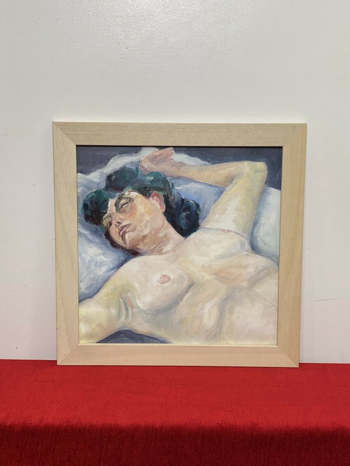 Figurative Nude Portrait Of Resting Female Muse By Artist Michael Jenkins