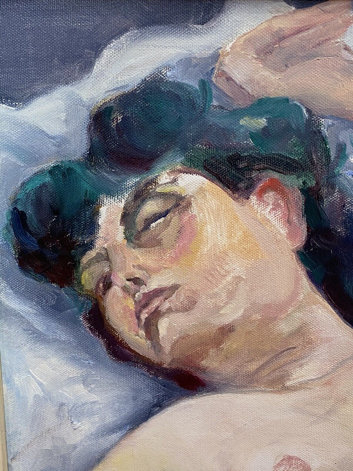 Figurative Nude Portrait Of Resting Female Muse By Artist Michael Jenkins photo Art