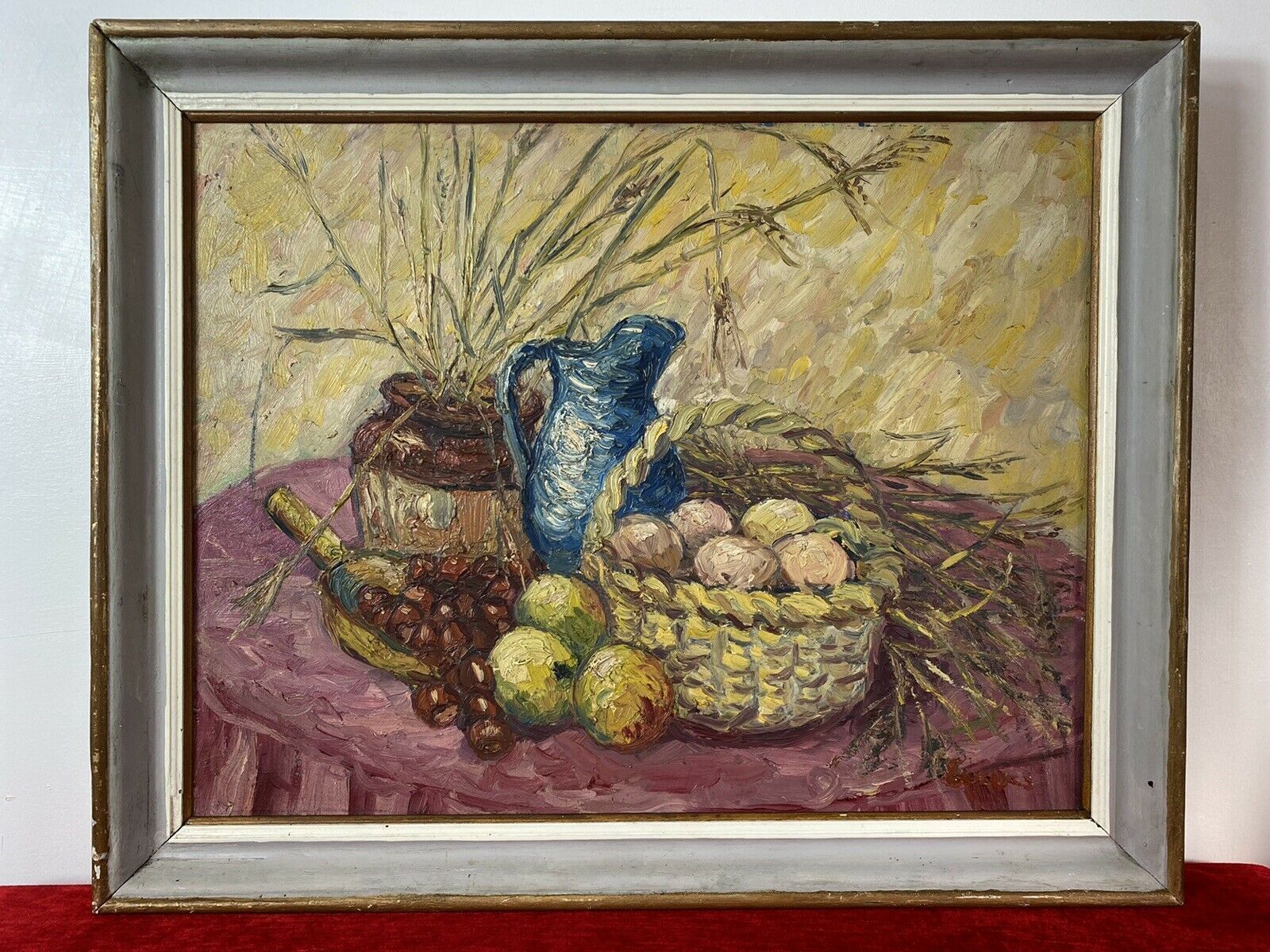 French Impressionist Oil Artwork Of Harvest Fruits After Claude Monet