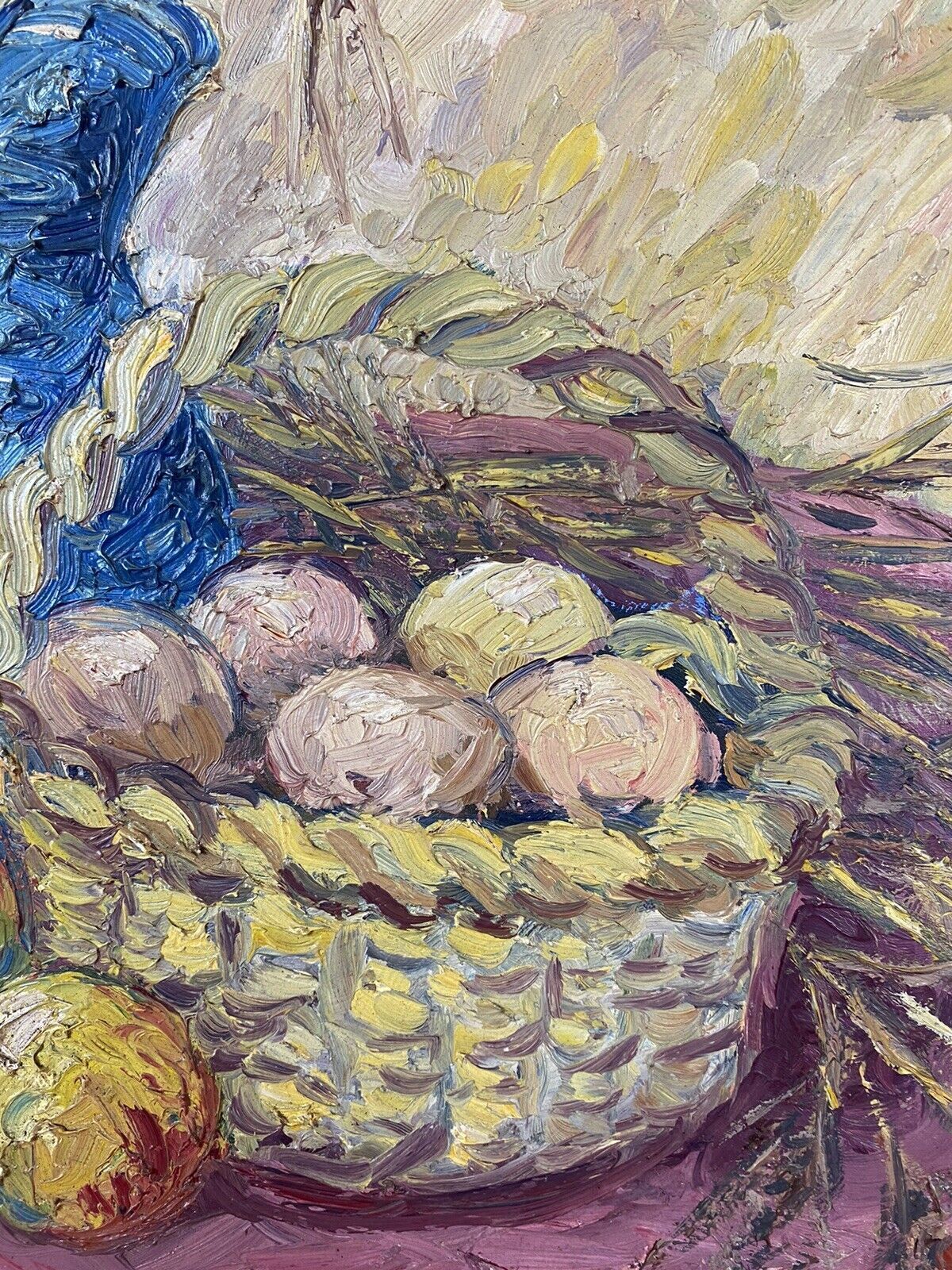 Art French Impressionist Oil Artwork Of Harvest Fruits After Claude Monet photo