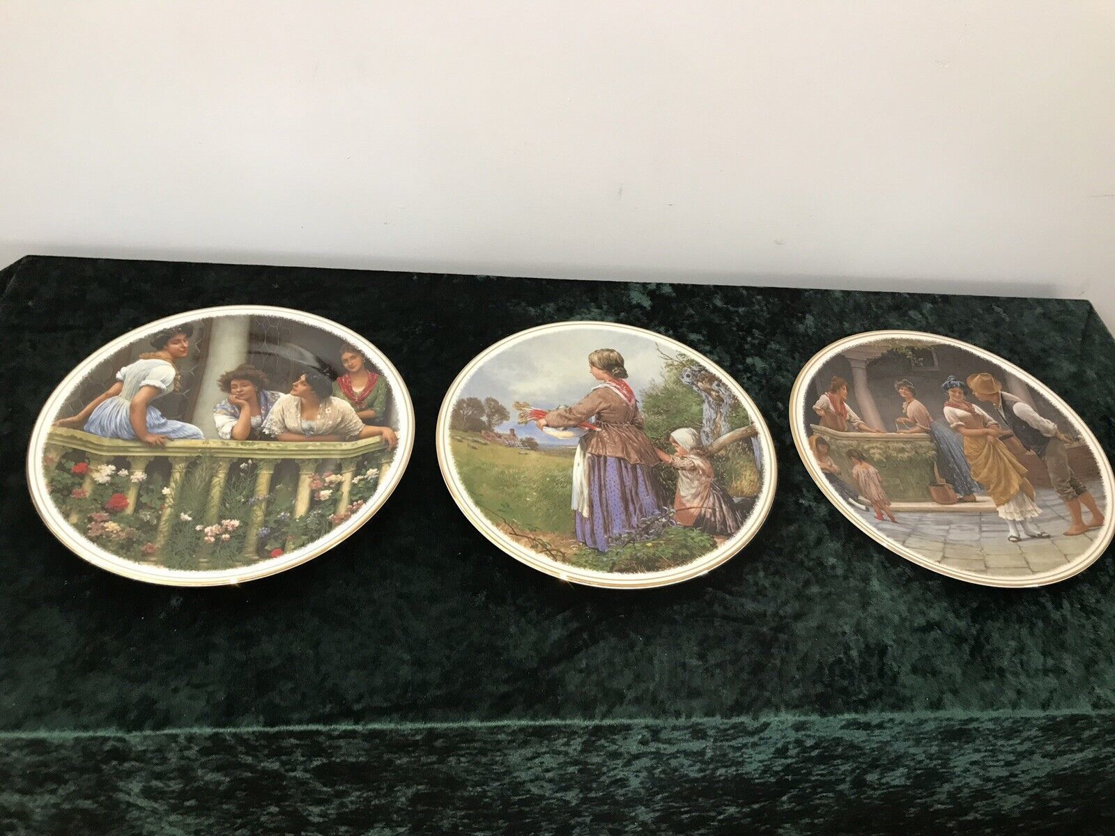 Collection Of 3 Decorative Porcelain Wall Plates photo buy