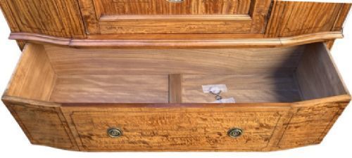 Quality Edwardian Satinwood & Inlaid Wardrobe photo Furniture