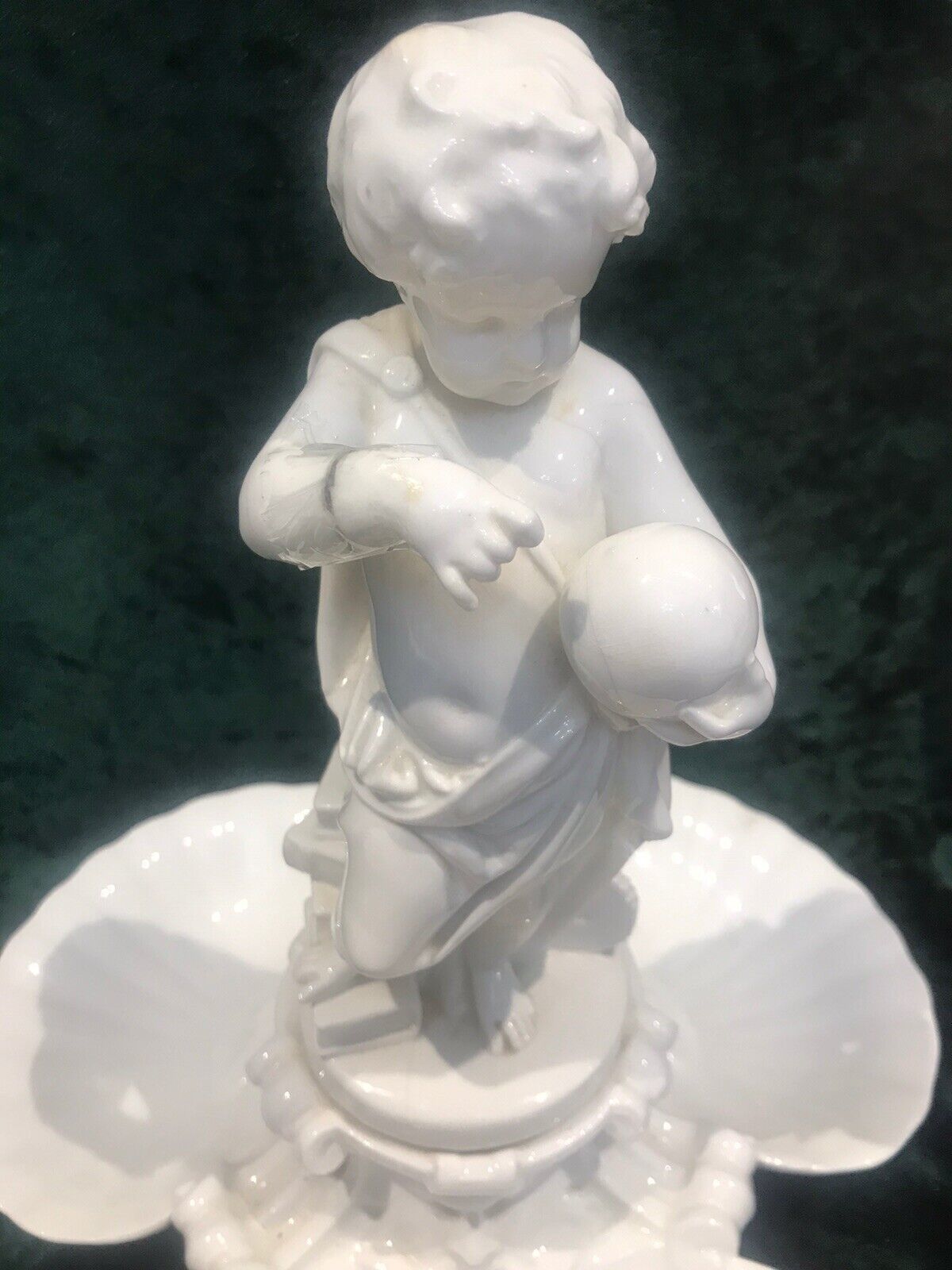 English Rare Fine Antique Putti Centre Piece Early 19th Century Minton photo Garden Decor