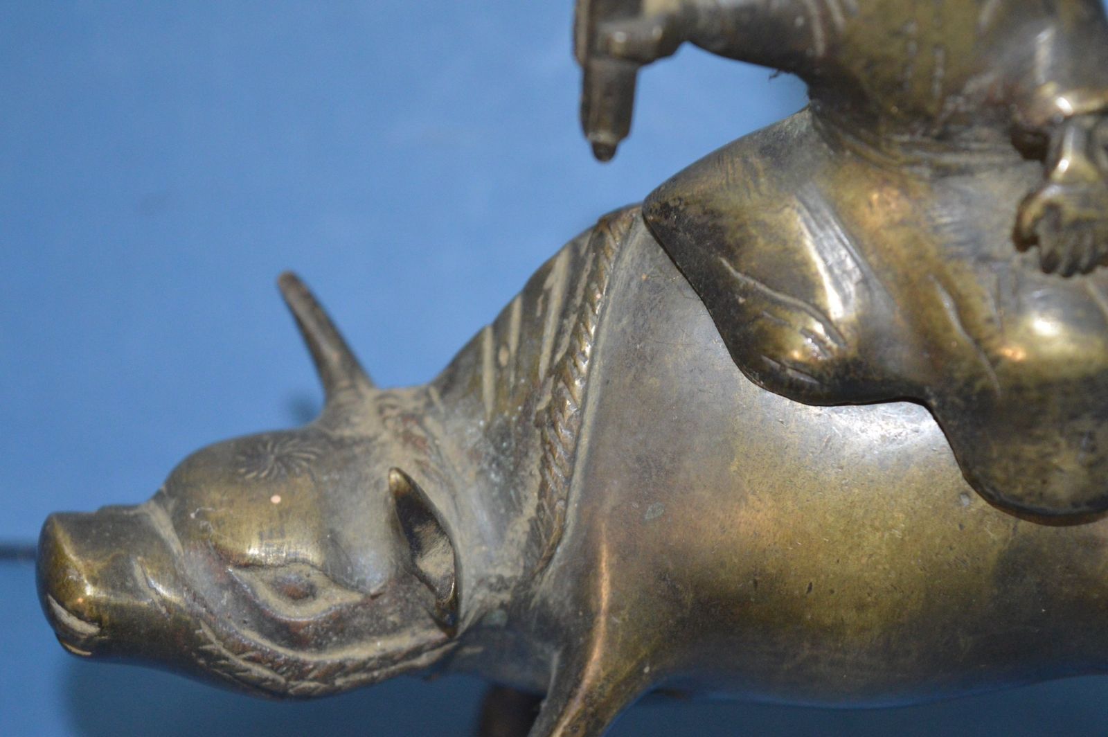 19th Century Chinese Bronze Figural Censer, C1880. Man Astride An Ox photo for sale