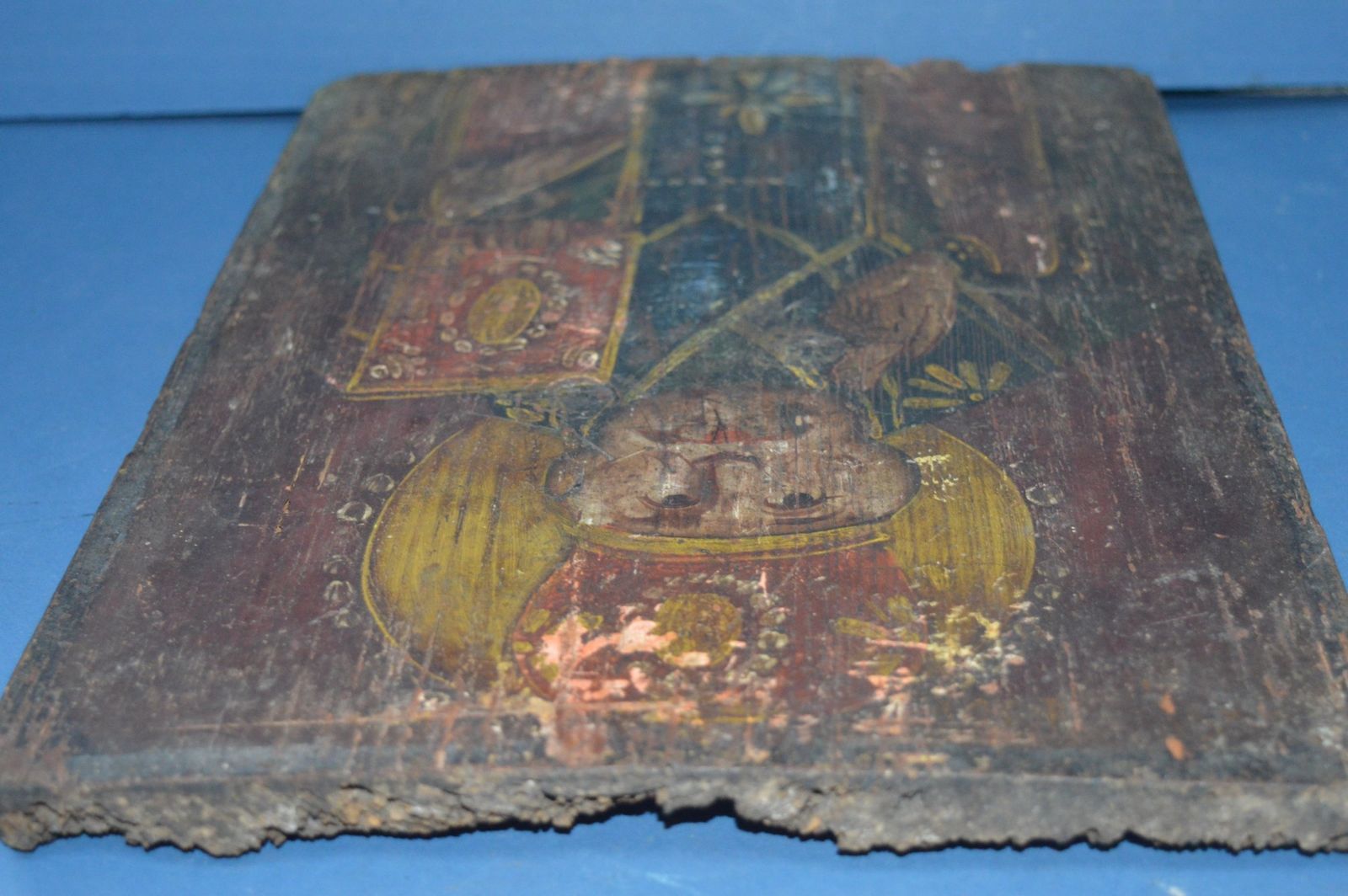 Large Mid 19th Century Hand Painted Russian Icon,C1850.Handpainted Onto Wood Panel photo buy