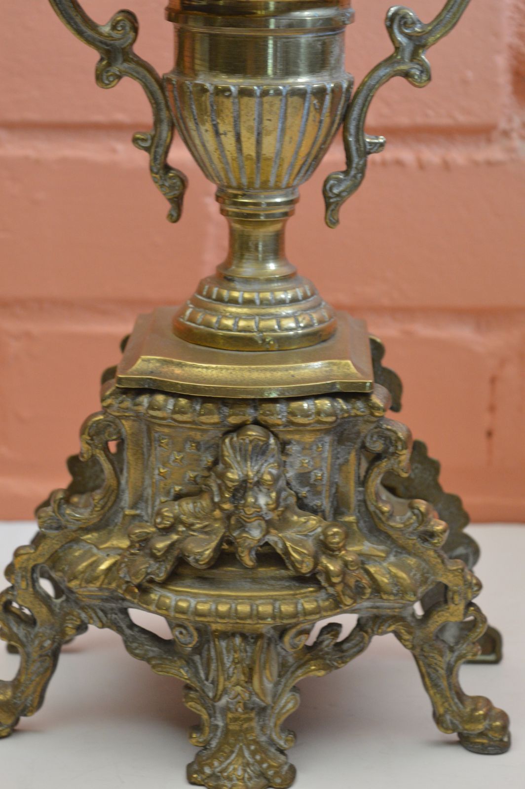 Large (5kg) French 6 Stem Brass Candelabra,C1870 photo furniture