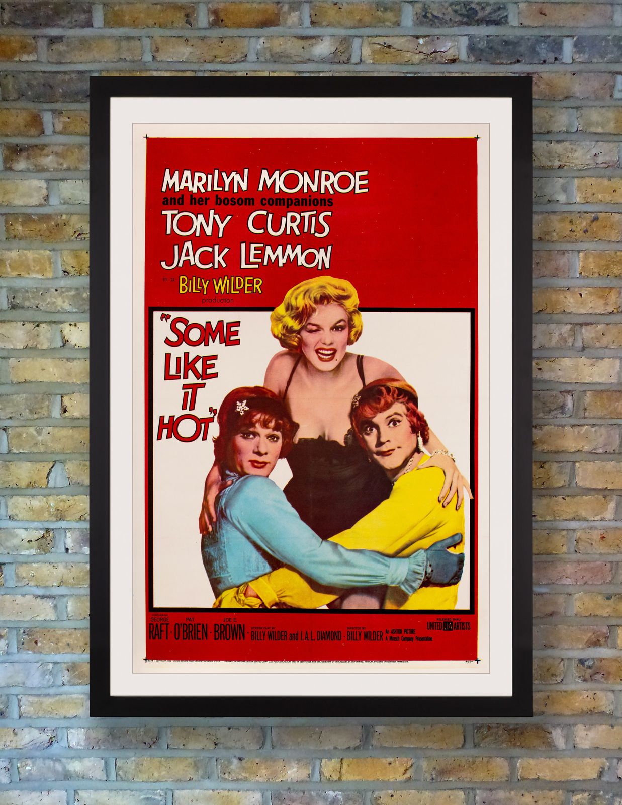 'Some Like It Hot' Original Vintage Film Poster, American, 1959 photo furniture