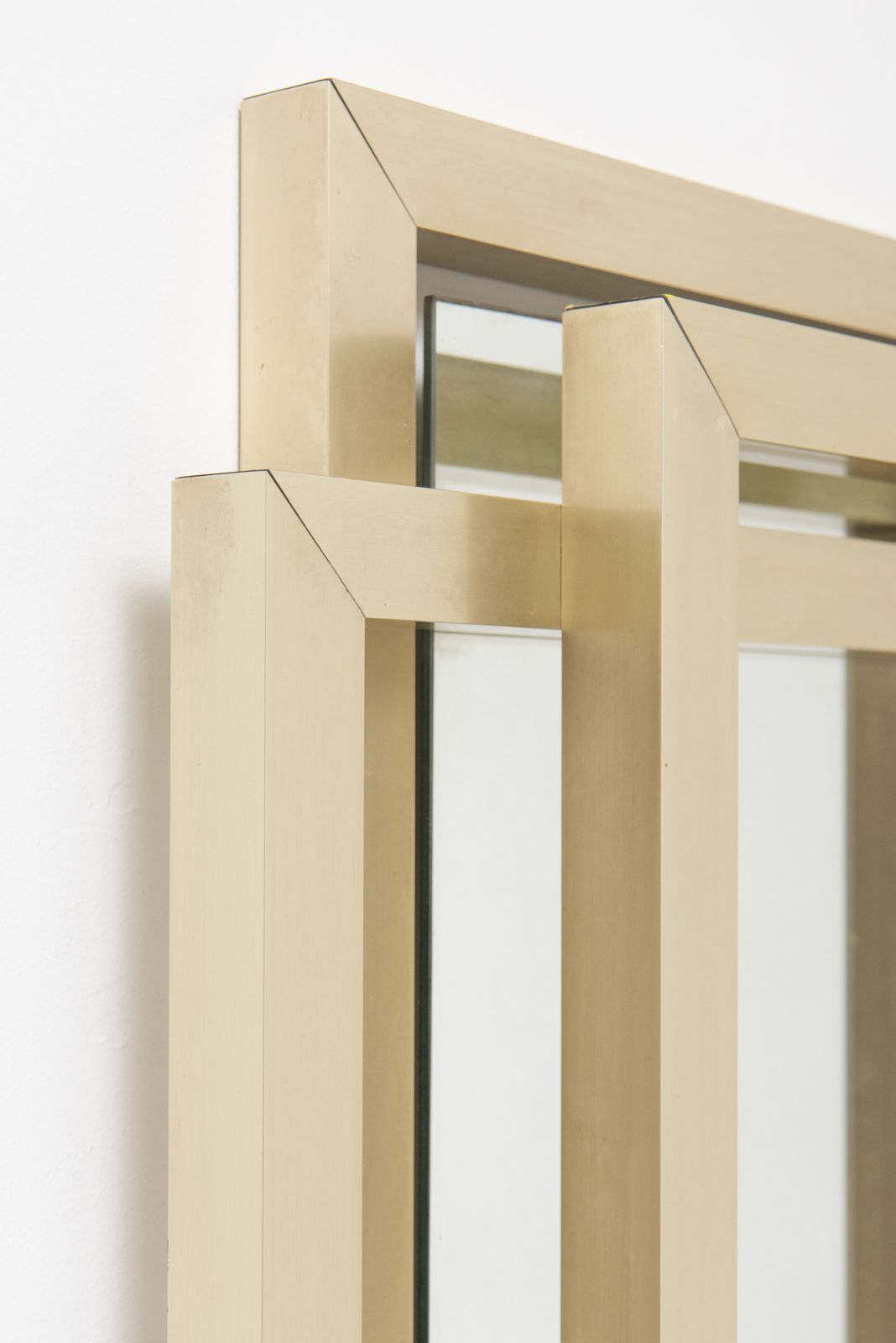 Sculptural Mirror In Brass, Philippe Jean, 1970's, France photo for sale