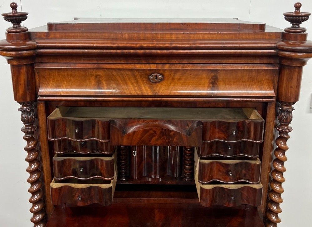 Superb Biedermeier Mahogany Abattant Secretaire photo Furniture