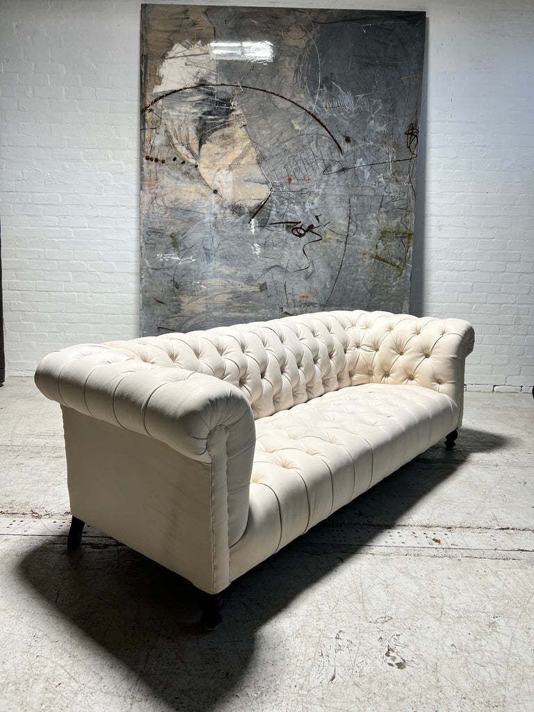 Excellent Antique 19thc Victorian Chesterfield Sofa   Fully Restored And To Be Dyed   4 Seat photo 9999.0