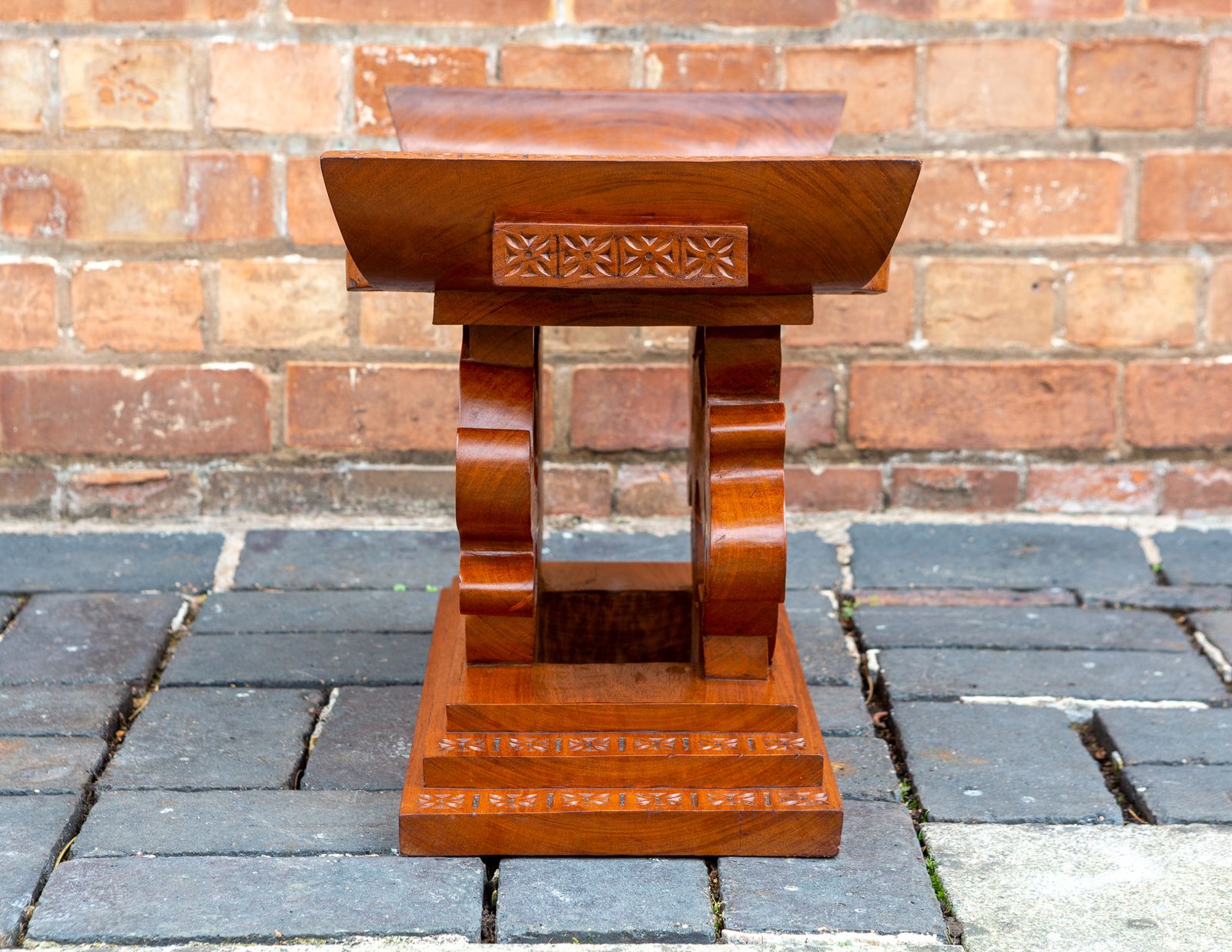 photo for sale African Tribal Stool Royal Collection Queen Elizabeth Ghana 1960s Mid Century Ghanaian Solid Wood Sculptural Ashanti Asante Adinkra