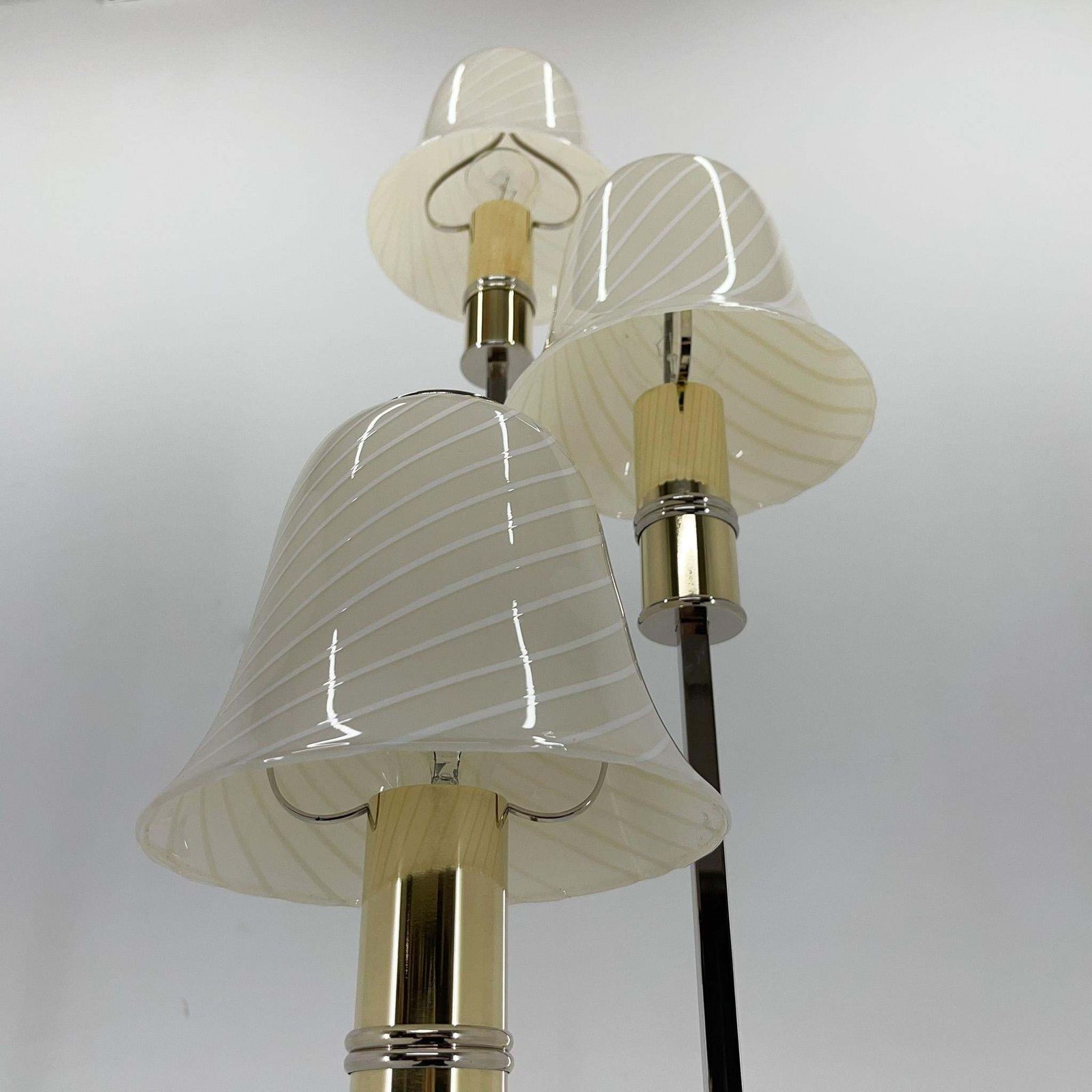 Rare Italian Chrome & Murano Glass 'Magic Mushrooms' Floor Lamp, 1970's photo 3578.0
