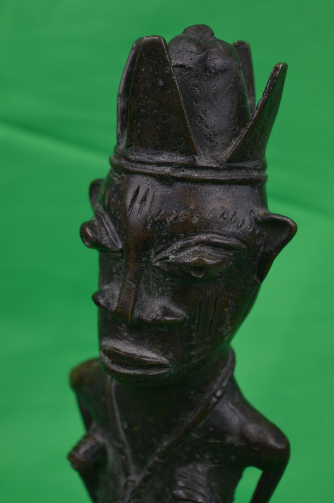 Large African Yoruba Bronze Fertility Statue,C1920 photo vinterior