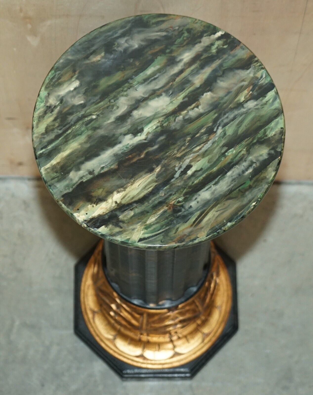 Pair Of Neoclassical Style Chinese Chinoiserie Lacquered Torcheres Columns photo buy