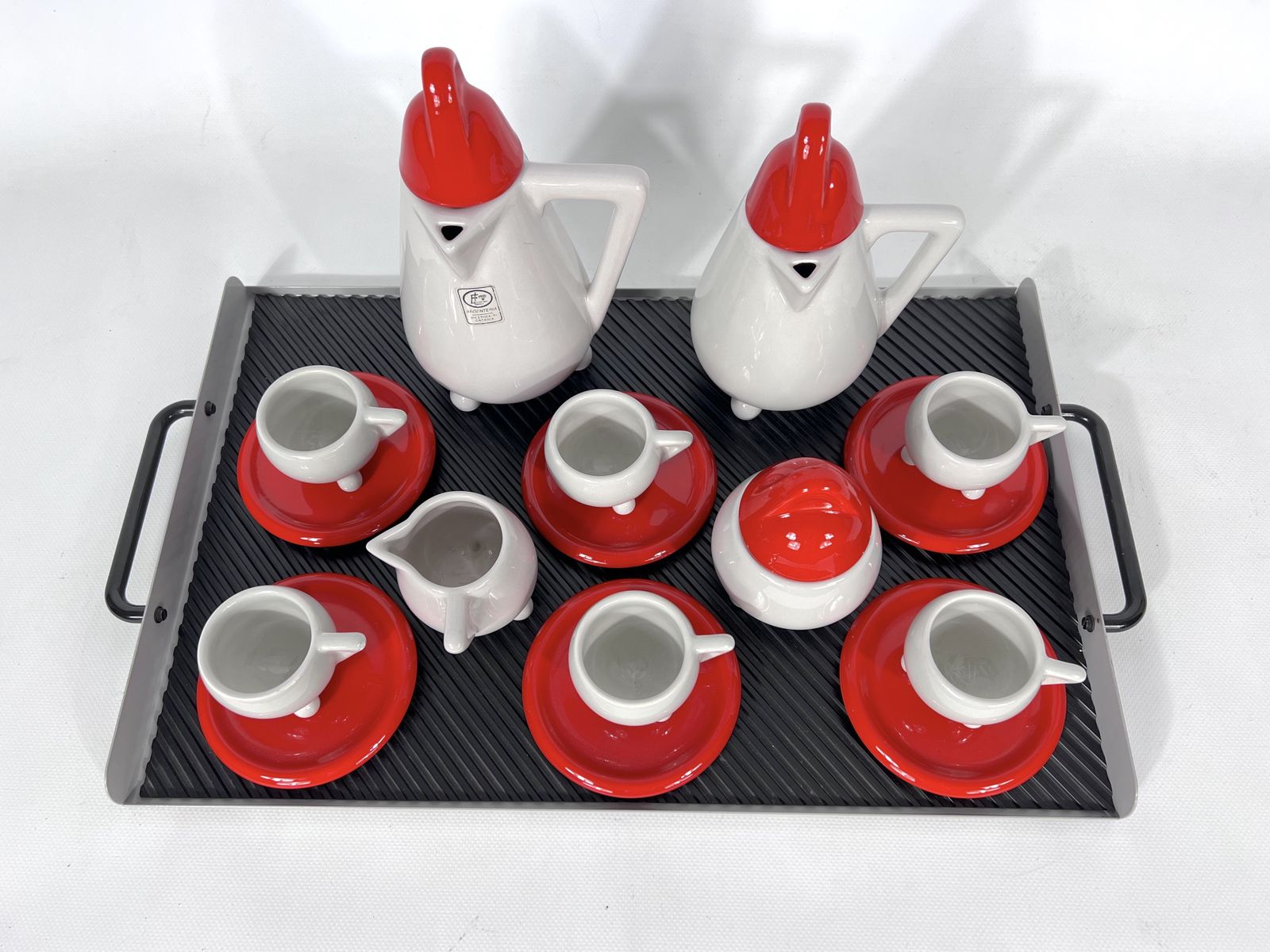 Ceramic Coffee Set By Mas For Memphis Milano, 1980s, Set Of 11 photo furniture
